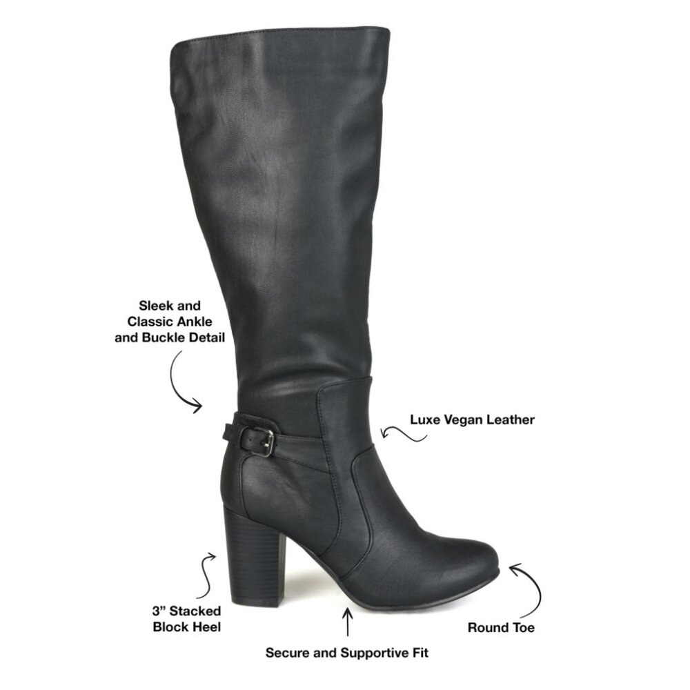 Journee Women's Wide Calf Carver Boot Black US 8 NWOB - Picture 7 of 7